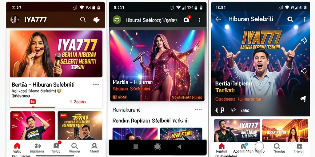 Tampilan antarmuka utama IYA777 yang menampilkan berita selebriti.