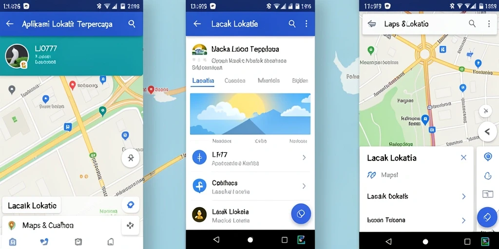 Tampilan antarmuka LJO777 untuk lacak lokasi yang intuitif.