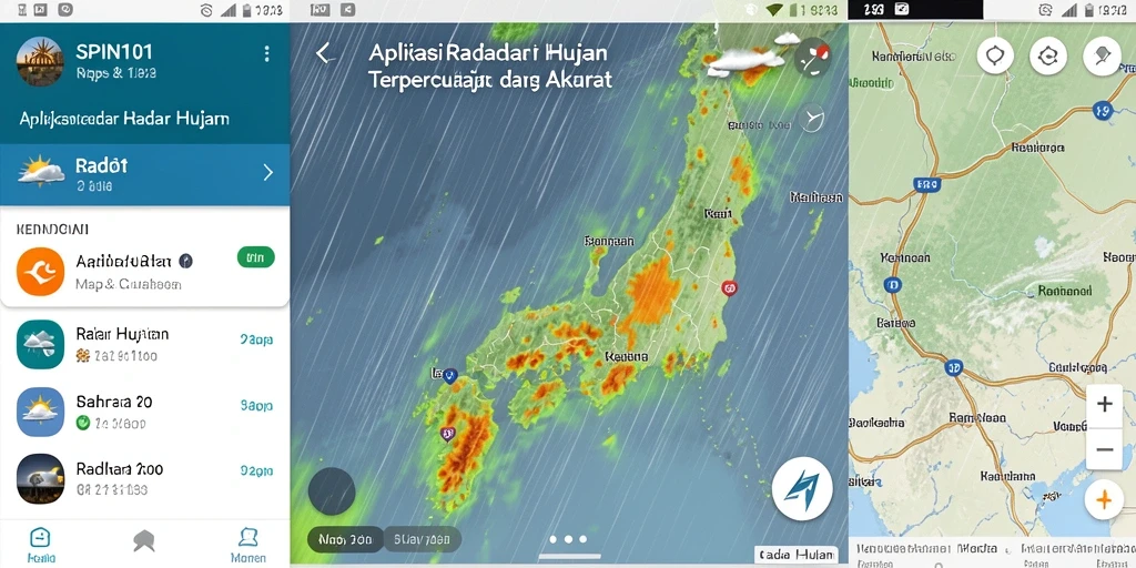 Antarmuka SPIN101 yang menampilkan radar hujan secara jelas dan informatif.