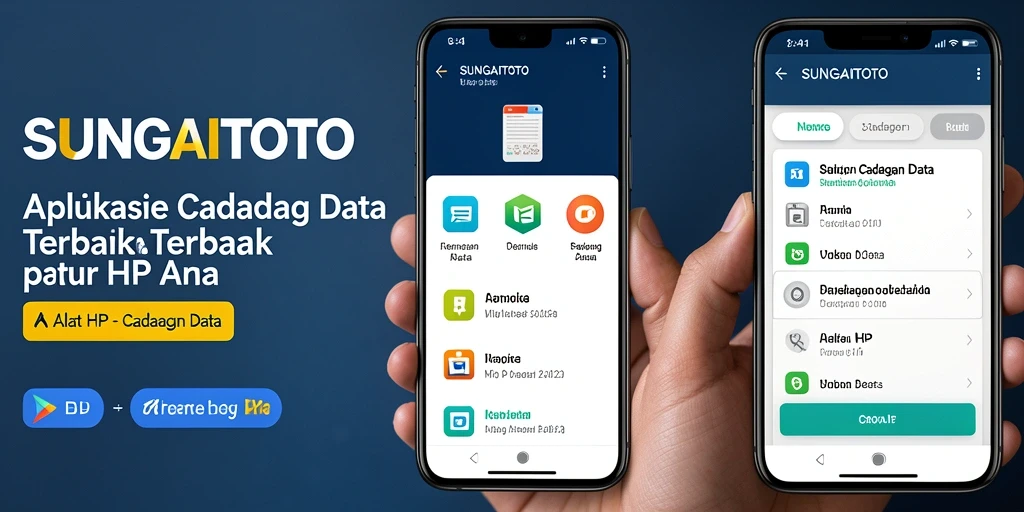Tampilan antarmuka aplikasi SUNGAITOTO untuk cadangan data.