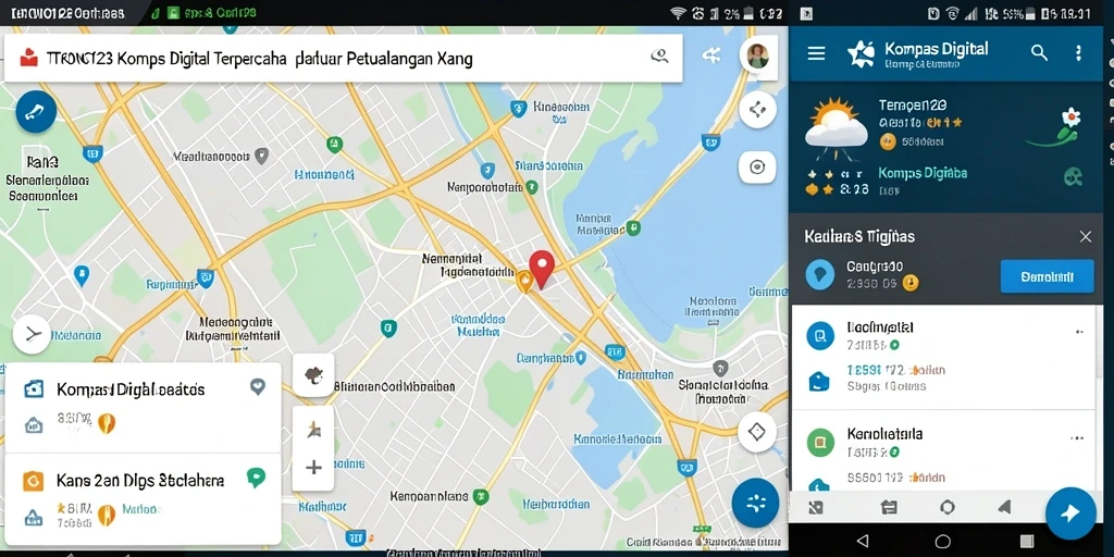 Tampilan antarmuka kompas digital TERONG123 yang menarik dan fungsional.