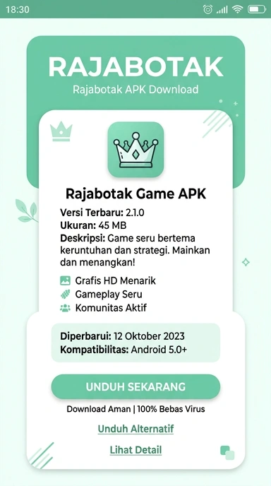 Unduh dan Instal APK Rajabotak untuk Pengguna Android
