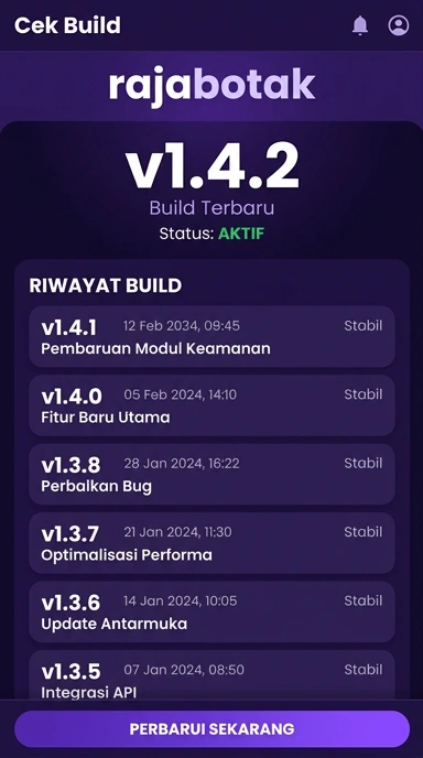 Riwayat Versi Rajabotak untuk Android